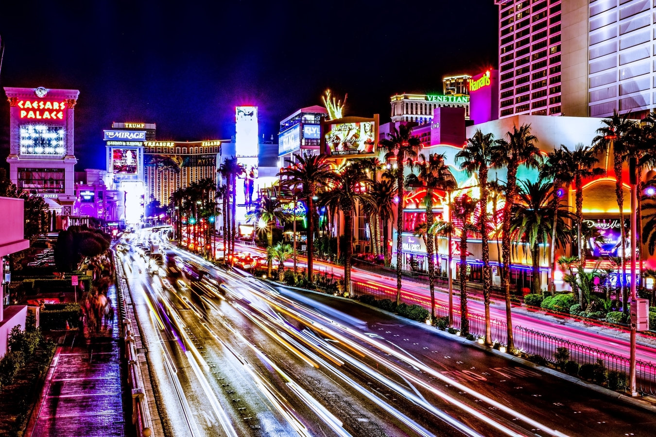 high energy electric las vegas city streets at night